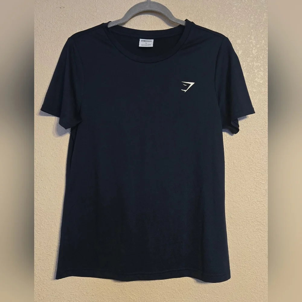 Gymshark Mens T-Shirt Short Sleeve Navy Blue Gym Casual Athleisure Large - Picture 2 of 8